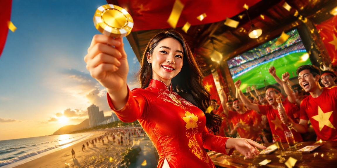 Người dùng tại Vũng Tàu kiểm tra voucher ưu đãi mln111 trên điện thoại bên bờ biển